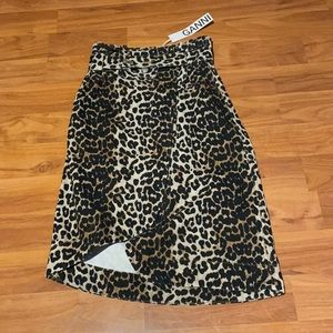 Animal Print Ganni Skirt
